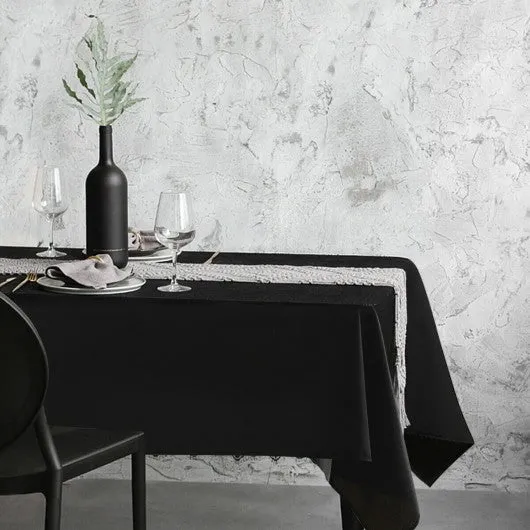 10 pcs 60" x 102" Rectangle Polyester Tablecloth-Black