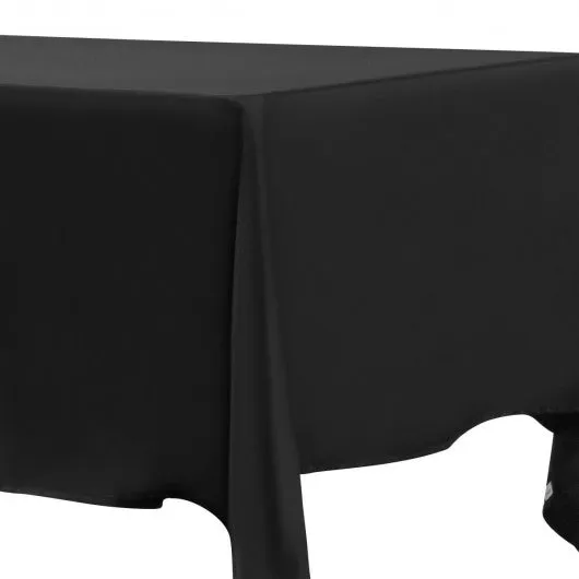 10 pcs 60" x 102" Rectangle Polyester Tablecloth-Black