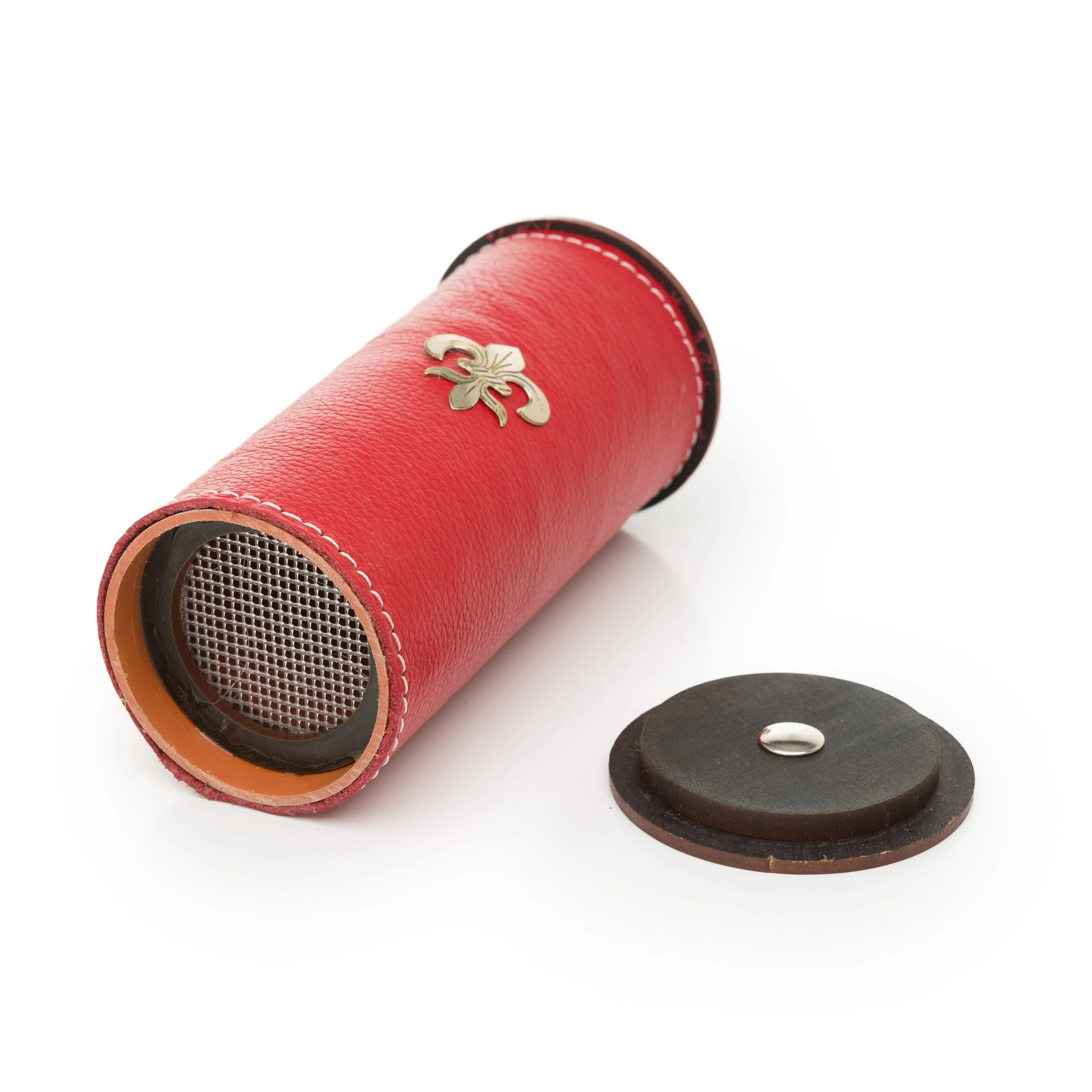 Dispenser Mate Red Leather Set