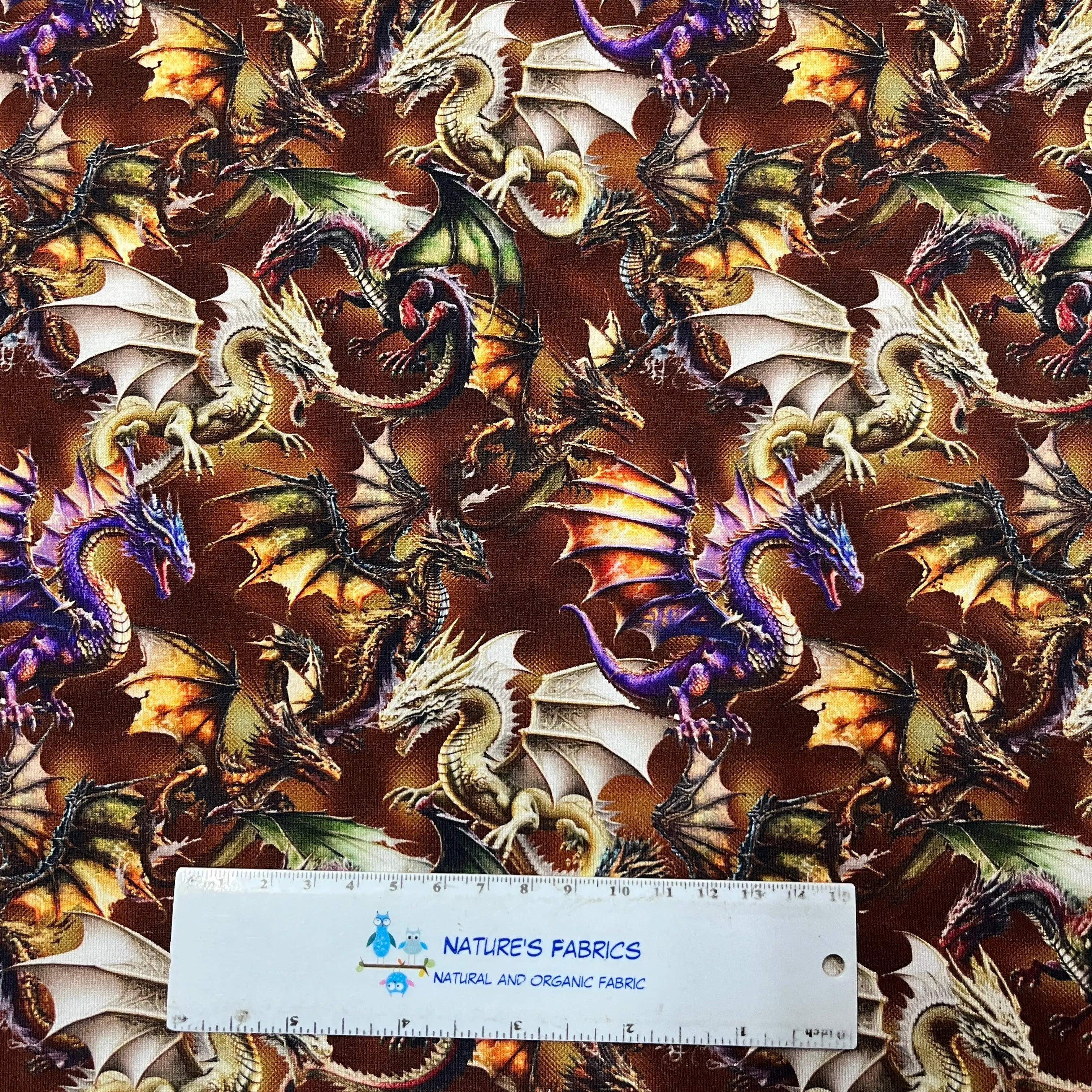 Dragon Toss on Bamboo/Spandex Jersey Fabric