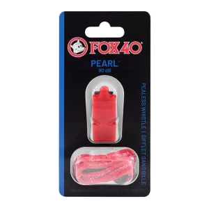 Fox 40 Pink Pearl Whistle with Pink Lanyard