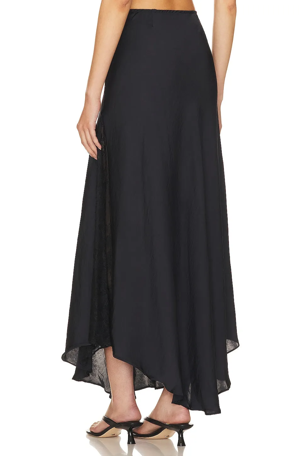 Free People x REVOLVE Make You Mine 1/2 Slip Skirt, black