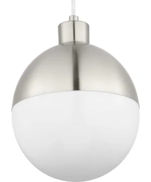 Globe LED 1-Light LED Pendant Brushed Nickel
