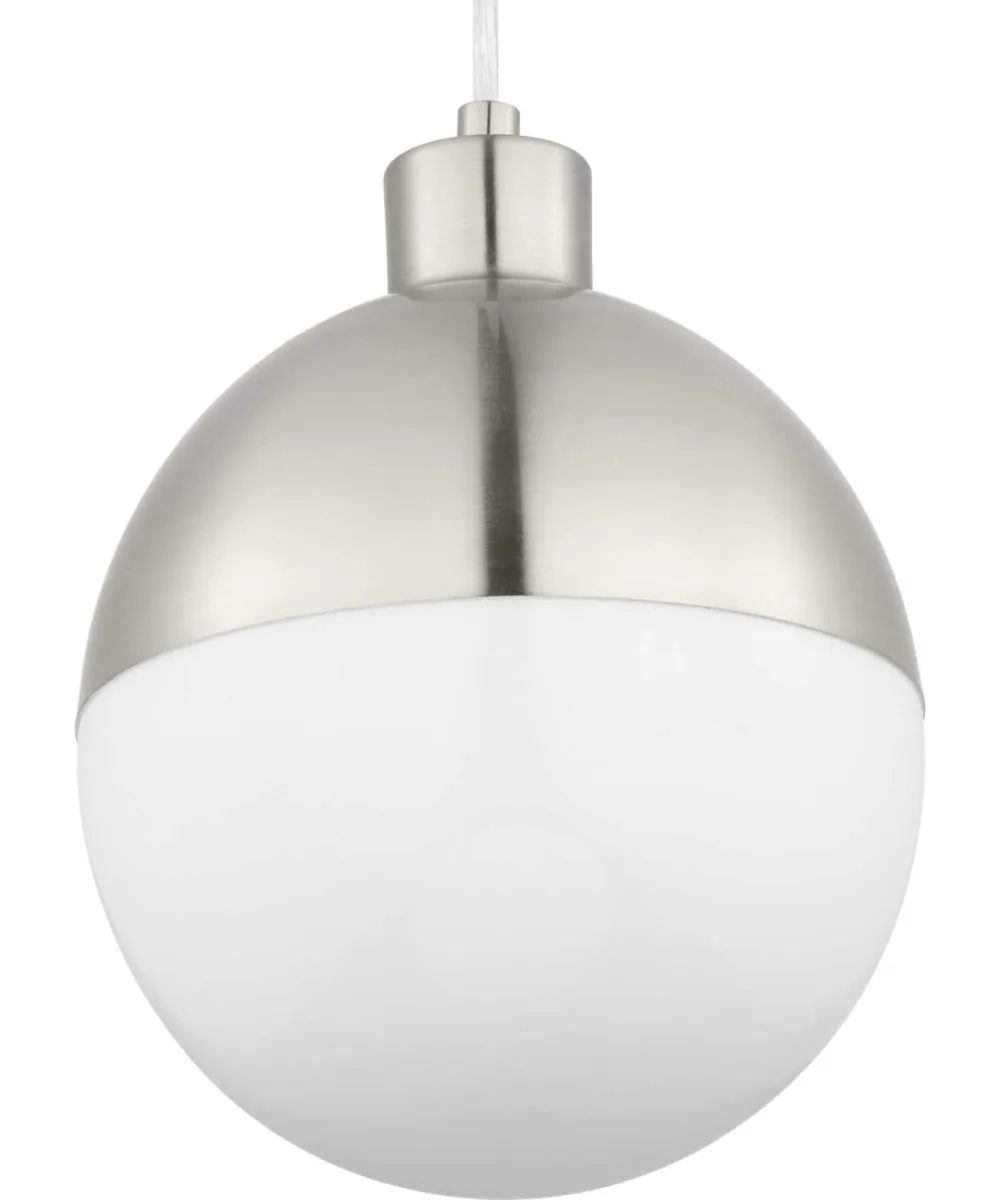Globe LED 1-Light LED Pendant Brushed Nickel