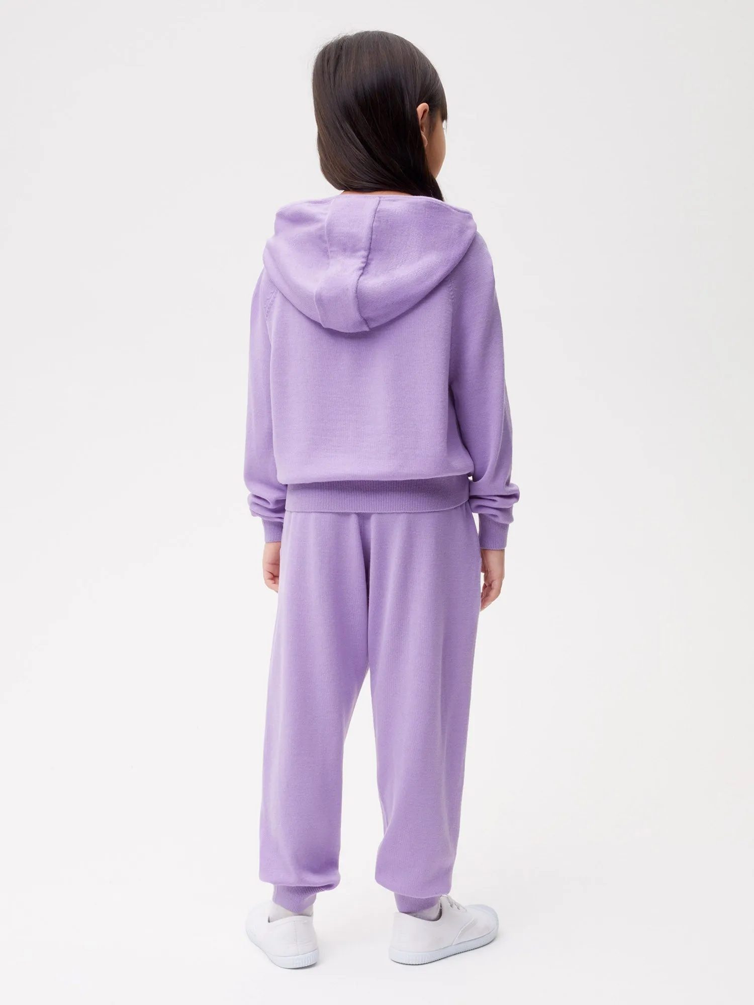 Kids Merino Wool Hoodie—orchid purple