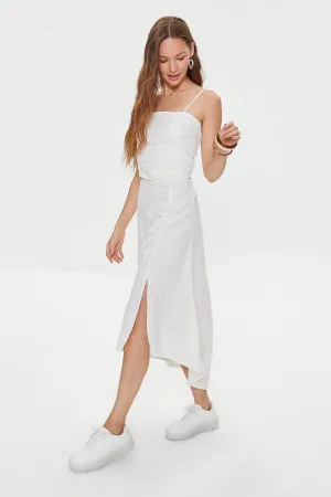Linen skirt Kendall   Kylie Forever 21, white