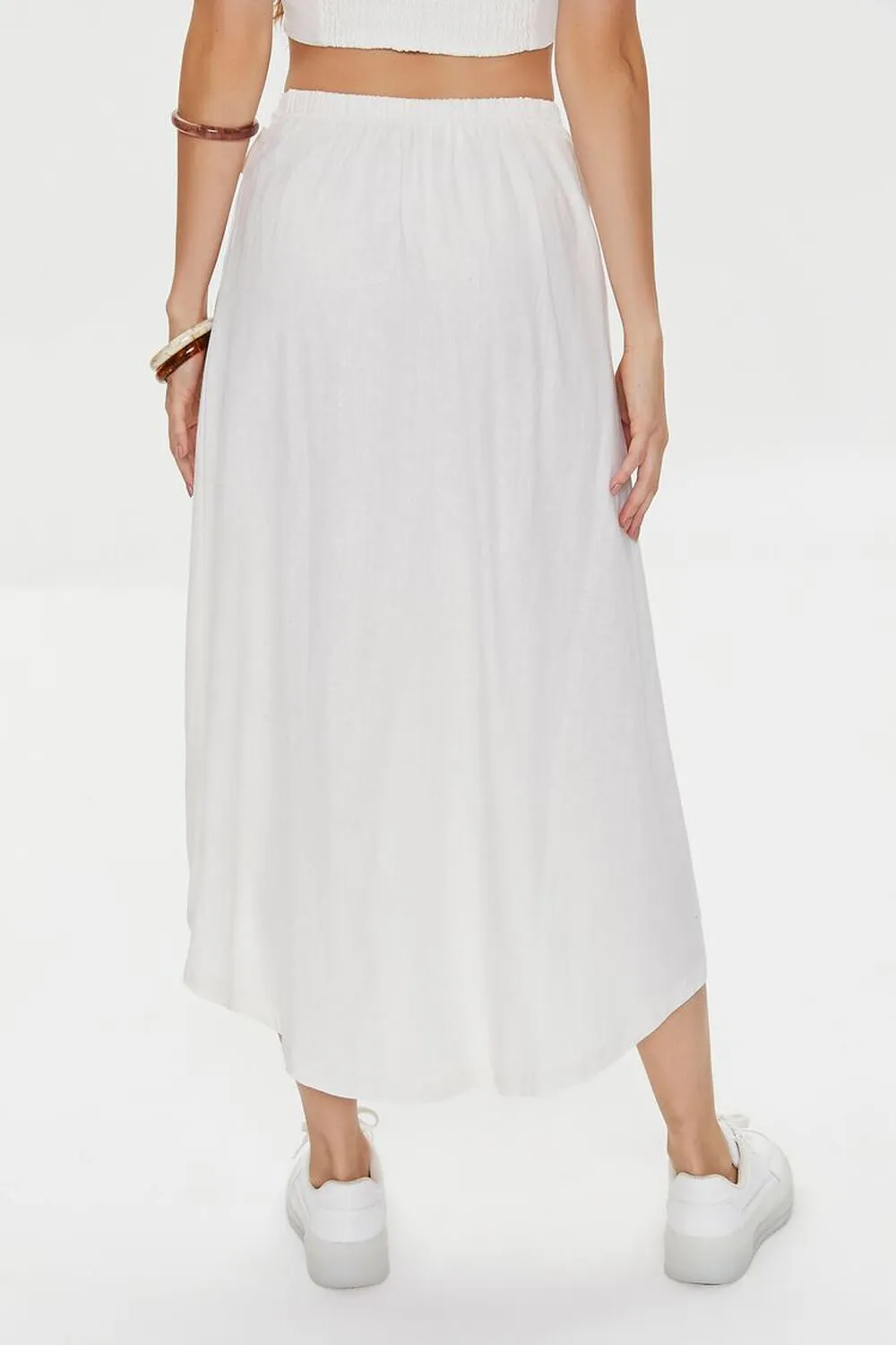 Linen skirt Kendall   Kylie Forever 21, white