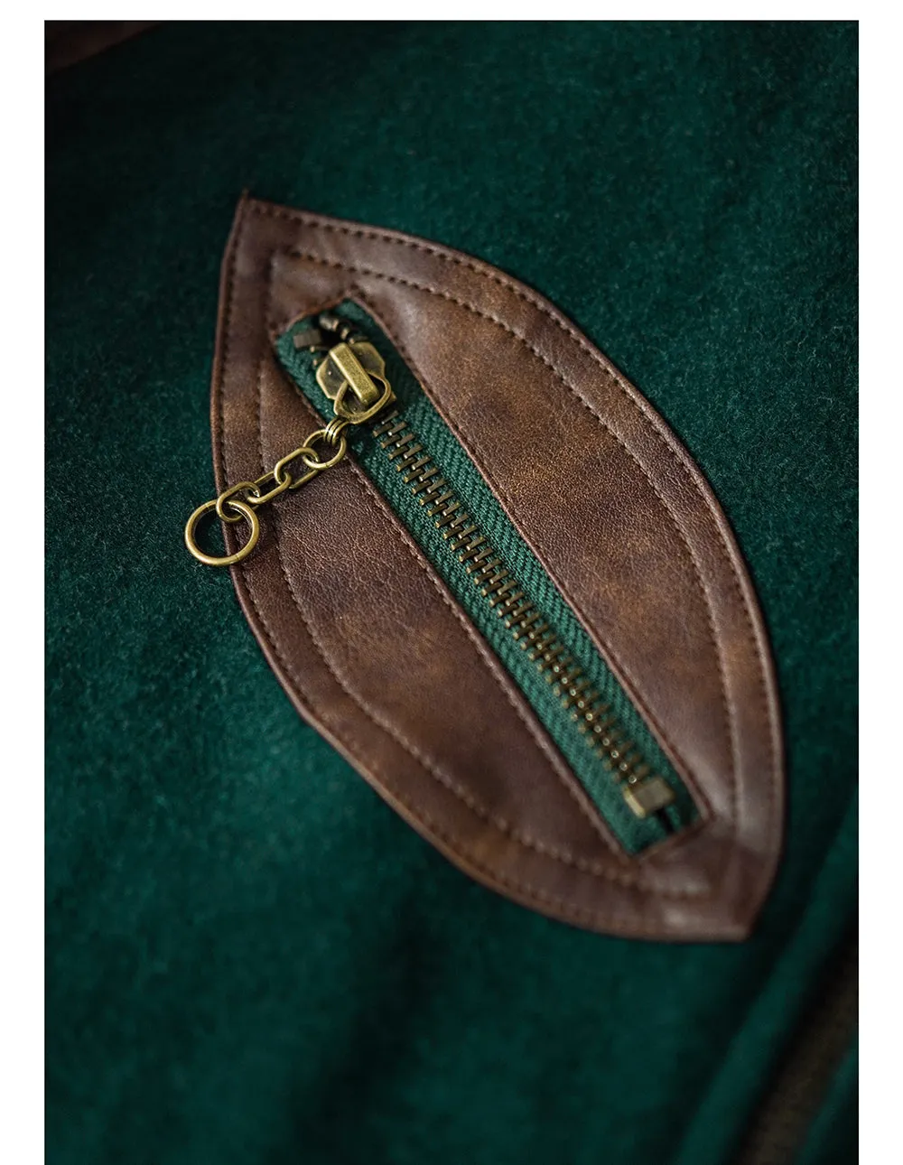 Men's Preppy Style Woolen Baseball Jacket