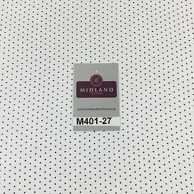 Optical White & Black Small Dotted Light chiffon Printed fabric 58" M401-27 Mtex