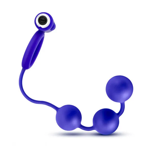 Performance Penetrator Anal Beads WVibrating Cockring Indigo