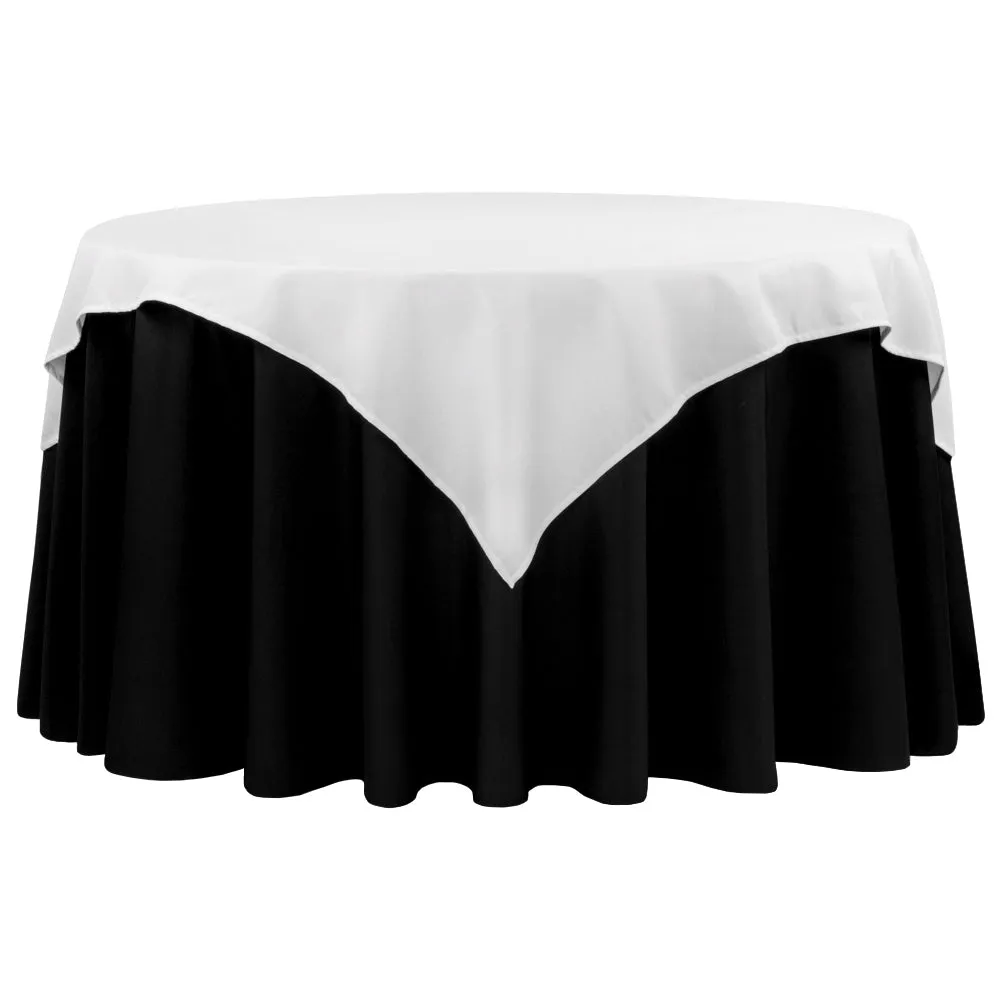 Polyester Square 54" Overlay/Tablecloth - White