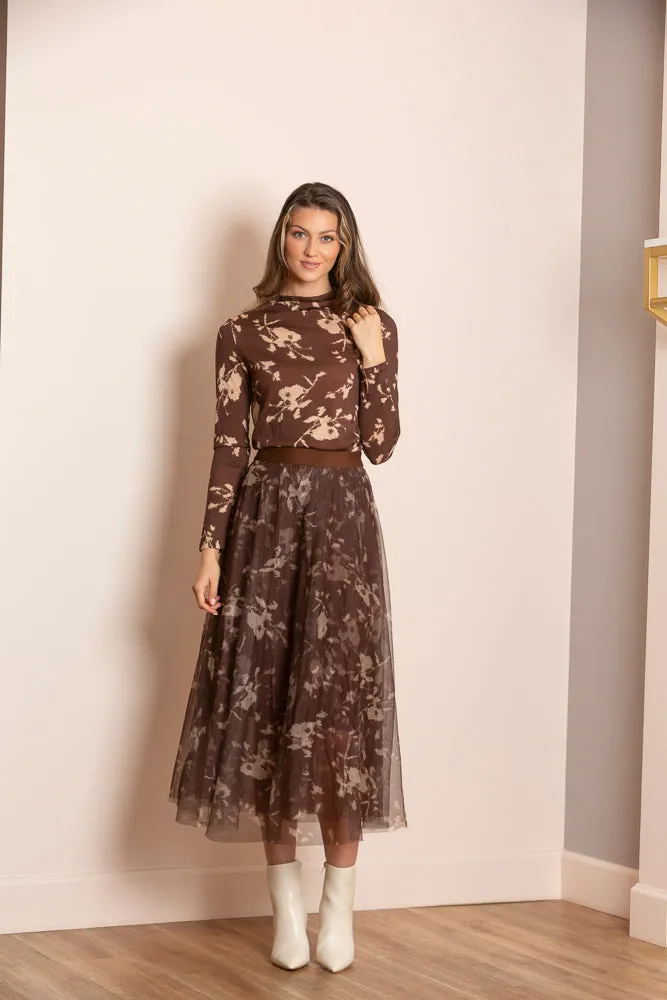 Reign Printed Tulle Skirt