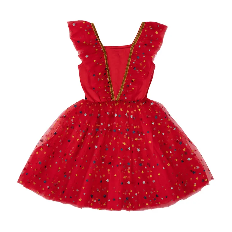 Rock Your Kid Red Christmas Angel Dress