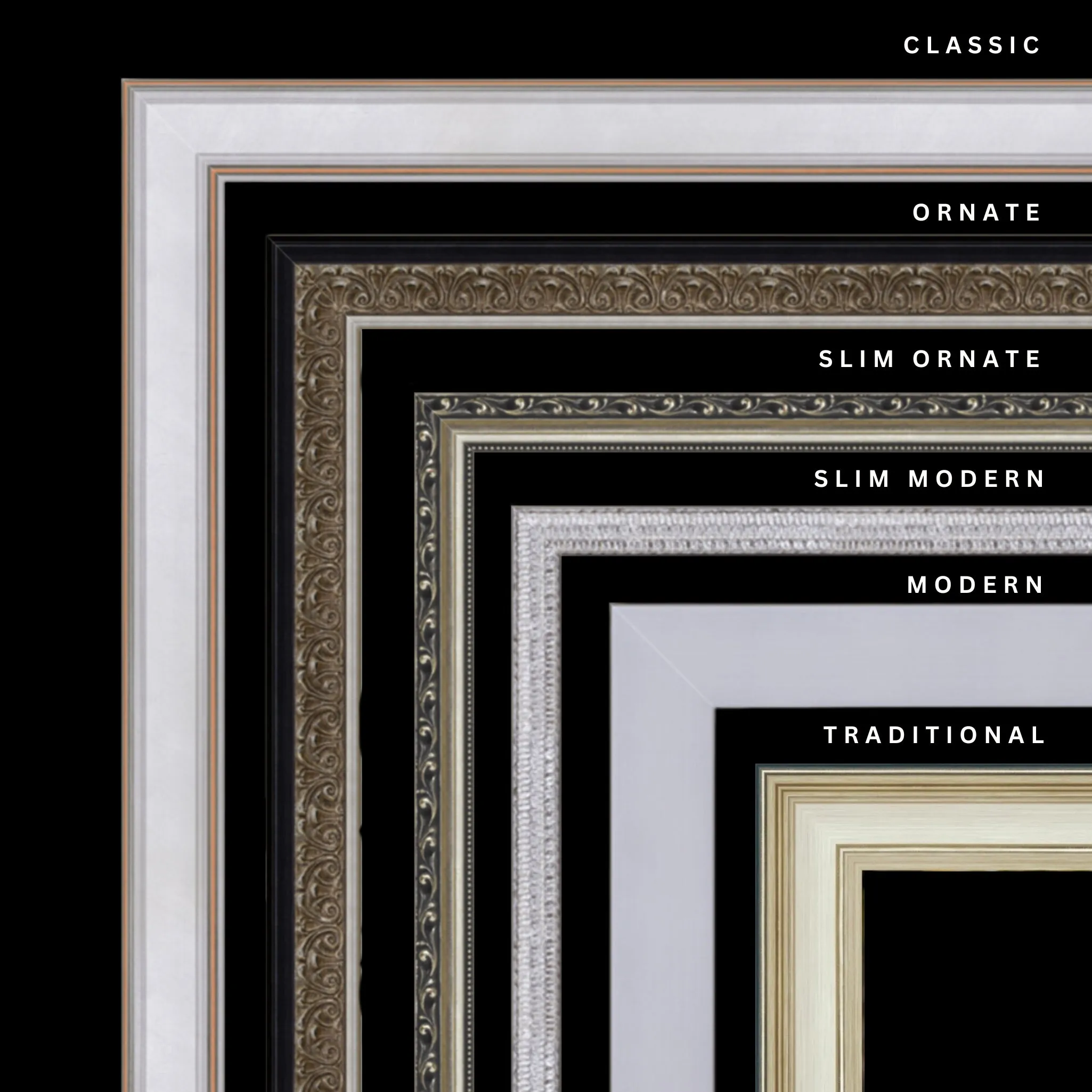 Silver 30x16 Picture Frame Ornate Traditional Classic Antique
