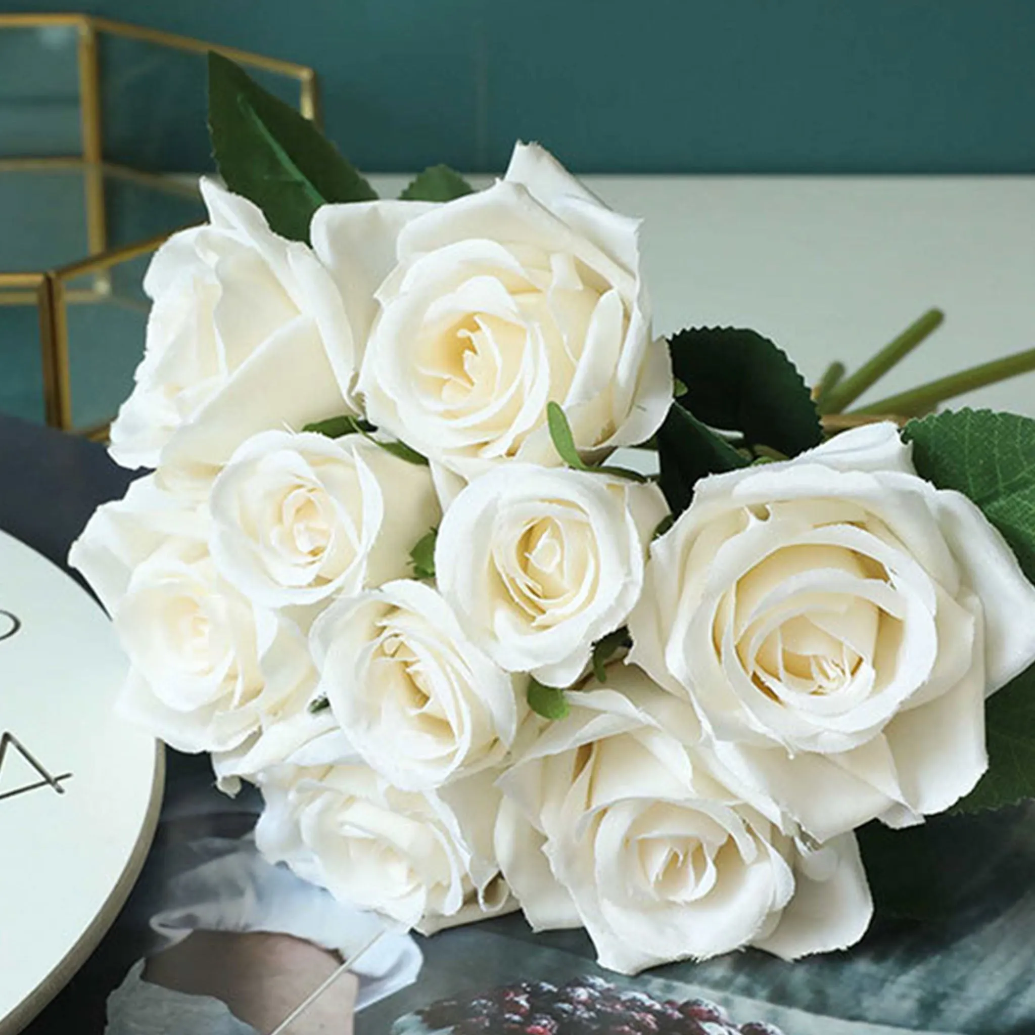 Small Artificial Flower Bouquet for Home Decor DIY Wedding Flowers
