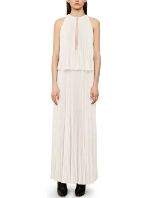 The Hallett Pleated Two Tiered Tea Length Dress