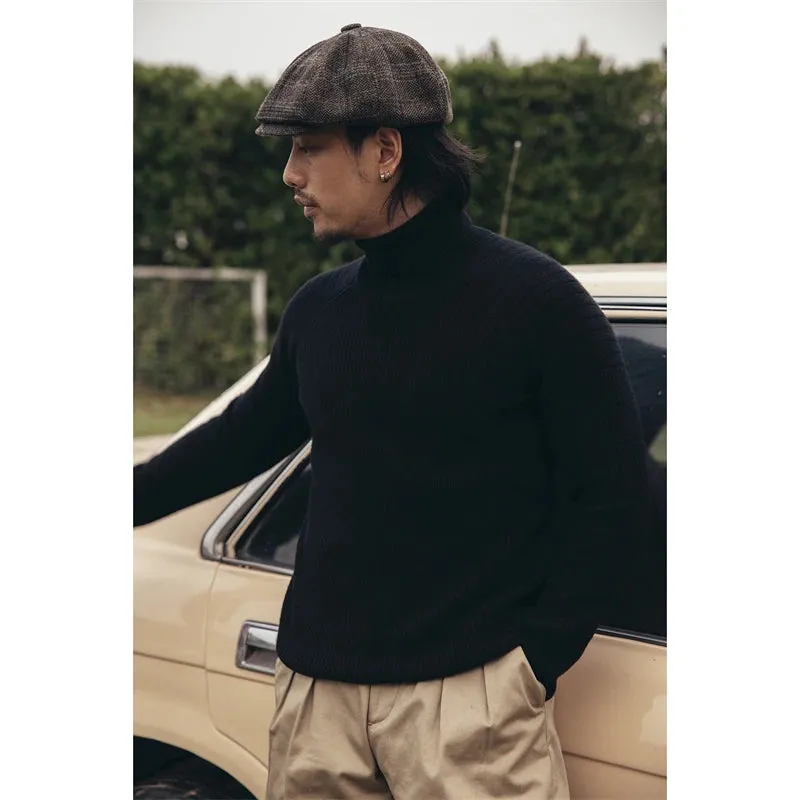 Turtleneck Sweater 100% Merino Wool Pullover - Men's Knit Jumper