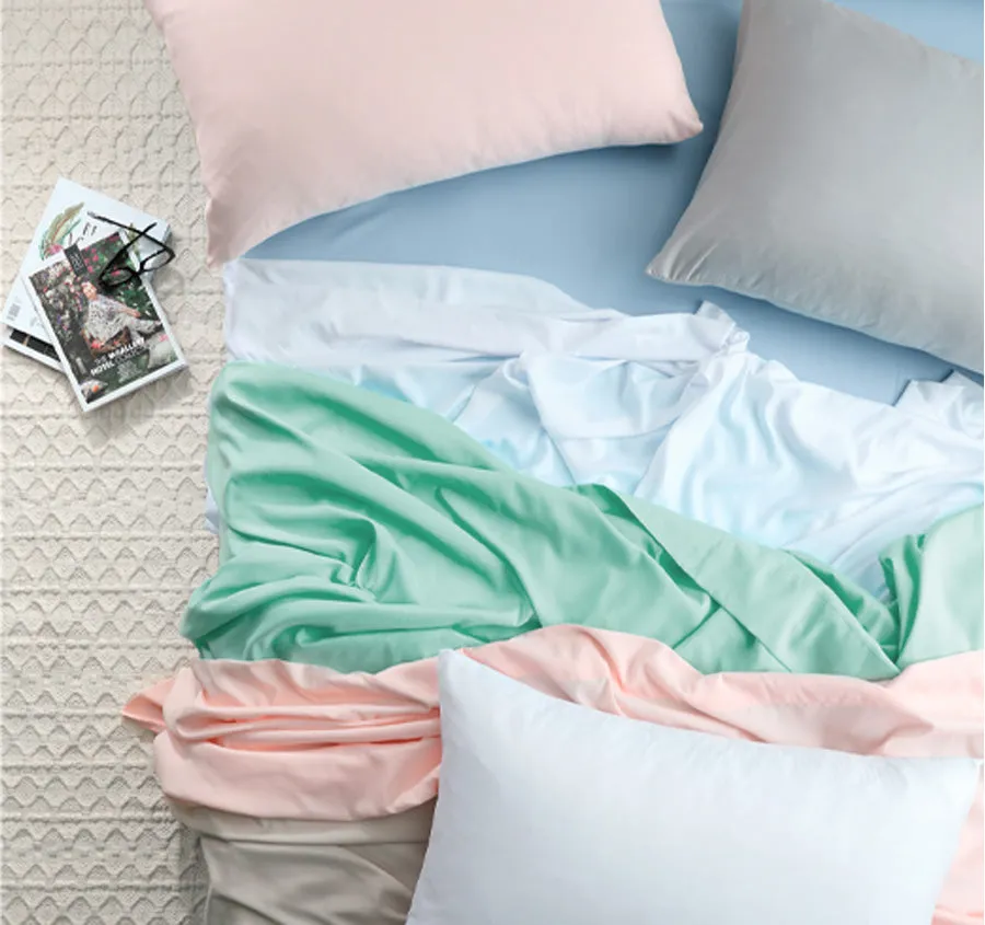 Vintage Washed Soft Microfibre Sheet Set Range Pewter