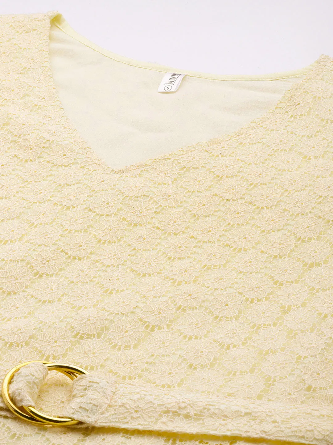 Women Off-White A-Line Cotton Dress