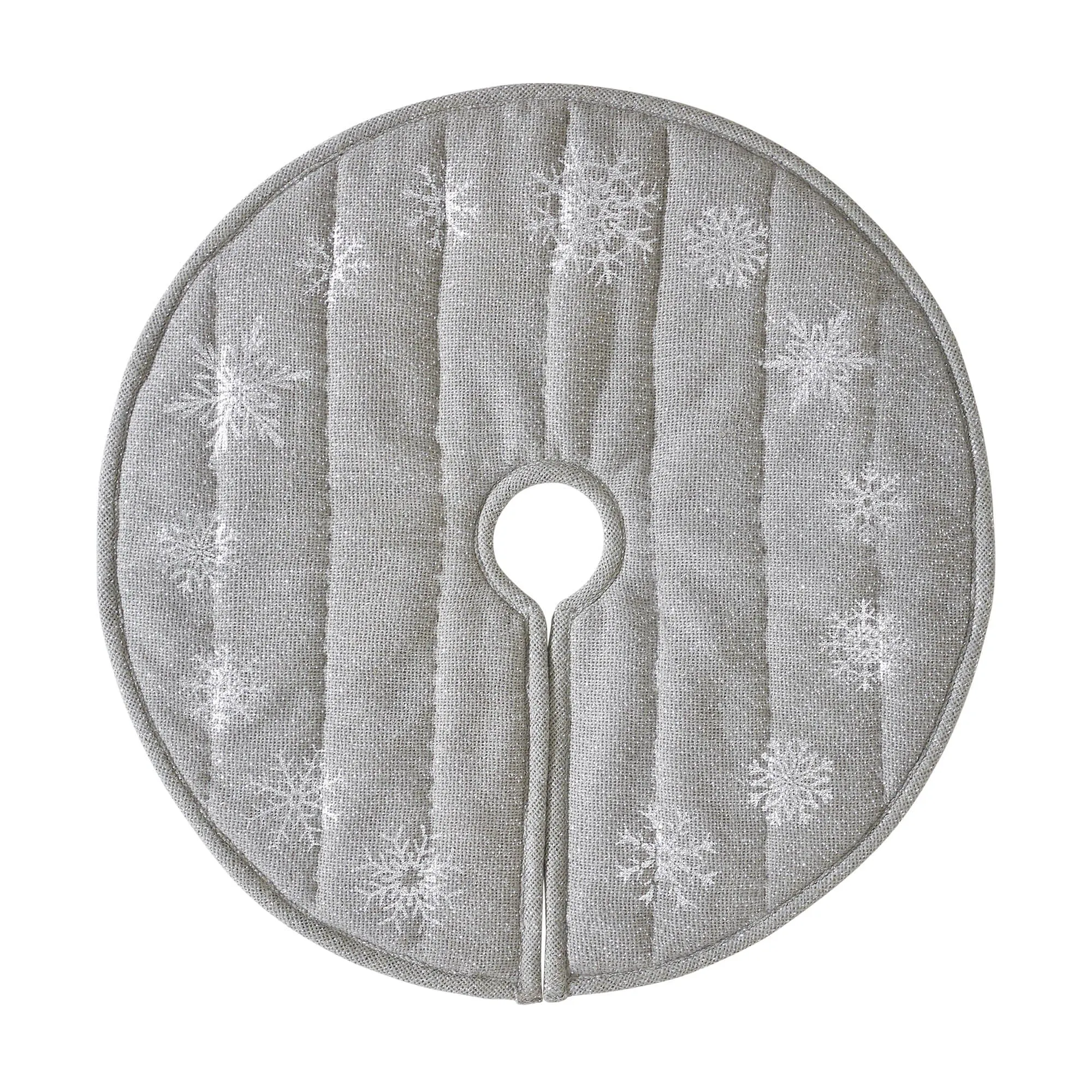 Yuletide Burlap Dove Grey Tree Skirt 24"